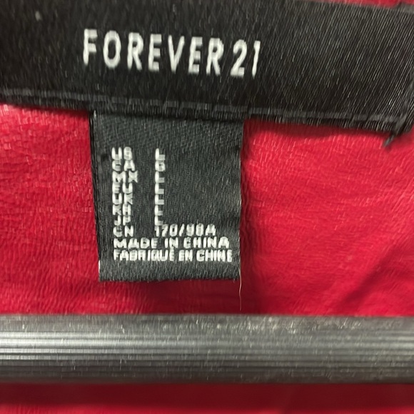 Faux leather red cropped motorcycle jacket - Picture 3 of 3